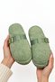 Women's Belted House Slippers. Plush Silent Sole Slippers