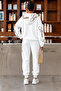 Unisex Women's Men's Martini Girl Printed Oversize 3 Thread Hooded Sweatshirt and Jogger Sweatpants - 4
