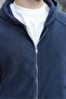 Navy Blue Hooded Double Zipper Velvet Men's Cardigan E7195 - 5