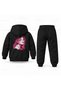 Kpop Demon Hunters Mira Reverse Hat Printed Children's Hooded Tracksuit Set
