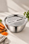 Grater with Bowl Stainless Steel 4 Different Grating Functions Multi-Purpose Mixing Bowl Grater Container 24 cm - 2