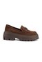 Lucia Brown Suede Women's Daily Saddle Toe Almond Toe Comfortable Stylish Moccasin Loafer Shoes - 4