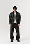 Checkwool Plaid Patterned Zippered Wool Cashmere Men's Coat - 6