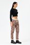 Women's Italian Waist-Tied Leopard Pattern Lycra Suede Trousers, Sizes 38 - 44 - 3