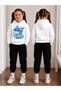 Girls' Hooded Tracksuit Set - Sweatshirt and Sweatpants Winter Outfit