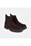 Men's Dark Brown Elasticized Suede Chelsea Boots with Threaded Soles