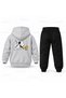 Snoopy Little Violin Printed Children's Hooded Tracksuit Set