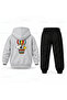 Snoopy Hot Air Printed Children's Hooded Tracksuit Set