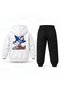 Six Seven 67 Penguin Patent Printed Children's Hooded Tracksuit Set