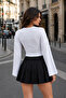 Women's Basic Wide Sleeve Crop Blouse 3-Piece - 3
