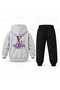 Kpop Demon Hunters Rumi Sakin Printed Children's Hooded Tracksuit Set