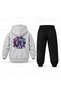 Kpop Demon Hunters Huntrix Serit Printed Children's Hooded Tracksuit Set