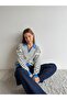 Polo Collar Half-Zip Striped Sweater