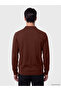 Özmarka New Season Brown Polo Collar Men's Sweatshirt - 3