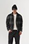 Checkwool Plaid Patterned Zippered Wool Cashmere Men's Coat