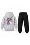Kpop Demon Hunters Rumi Zoey Lap Printed Children's Hooded Tracksuit Set