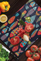 Glass Cutting Board and Presentation Plate with Fish Pattern 20X30 cm - 3