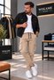 Men's Gabardine Slim Fit Elastic Cargo Pants - 3