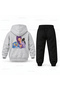 Kpop Demon Hunters Rumi Sac Bakişi Printed Children's Hooded Tracksuit Set