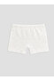 Özmarka New Season Ecru Printed Girls' Boxer Shorts 3-Piece Set - 4