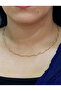 Italian Zigzag Model Gold Color Silver Choker Choker 201025914