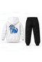Kpop Demon Hunters Derpy Little Mandal Printed Children's Hooded Tracksuit Set