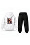 Katseye Satin Collage Printed Children's Hooded Tracksuit Set