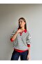 Polo Collar Half-Zip Striped Sweater