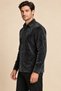 Men's Shiny Velvet Long Sleeve Regular Fit Shirt - 3