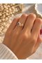 Letter m Stone Ring – Elegant Adjustable Ring with Colorful Stone Detail