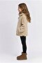 Girls Boys Hooded Plush Lamb Coat with Zipper Pockets Soft Jacket Ak101 - 3