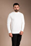 Men's White Half-Neck Soft Sweatshirt