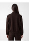 Vizyon New Season Brown Leopard Patterned Soft Touch Women's Zippered Sweatshirt - 4