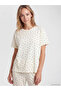Özmarka New Season Ecru Crew Neck Pajama Set for Women - 2