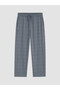 Ozmarka New Season Anthracite Regular Fit Plaid Men's Pajama Bottoms - 5