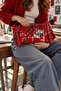 Zely Women's Printed Parachute Fabric Cylinder Model Shoulder Bag Red - 3