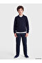 Özmarka New Season Navy Blue Boys' Thick Sweatpants