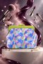 Rhin Women's Patterned Makeup Bag - Pistachio Green-Blue - 2