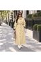 Women's Oversize High Collar Snap Fastener Belted Long Trench Coat Mta2062