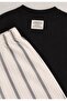 Seasonal Striped Suit 2-10 Years Black - 4