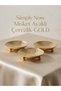 Luxury Stainless Steel Snack Bowl with Footed Base, Turkish Delight Bowl, Coffee Side Serving Plate - Multi-Purpose Serving Dish, Gold 3-Piece Set - 3