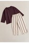 Seasonal Striped Set 2-10 Years Old Plum