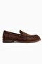 Carmel Brown Suede Penny Loafer Women's Shoes - 2