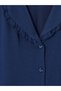 Ozmarka New Season Indigo Shirt Collar Women's Pajama Set - 3