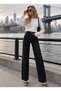 Women's Stone Detailed Wide Leg Pants - 2
