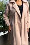 Women's Long Cashmere Coat with Lined Pockets Winter Cashmere Coat |   Hijab Belted Buttoned Plus Size Coat - 3
