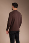 Men's Brown Half-Neck Soft Sweatshirt - 5