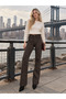 Women's Stone Detailed Wide Leg Pants - 4