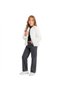 Girl's Fringed Plush Jacket + Denim Pants Set - 2