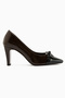 Dina Brown Bow Detailed Women's Heeled Shoes - 3
